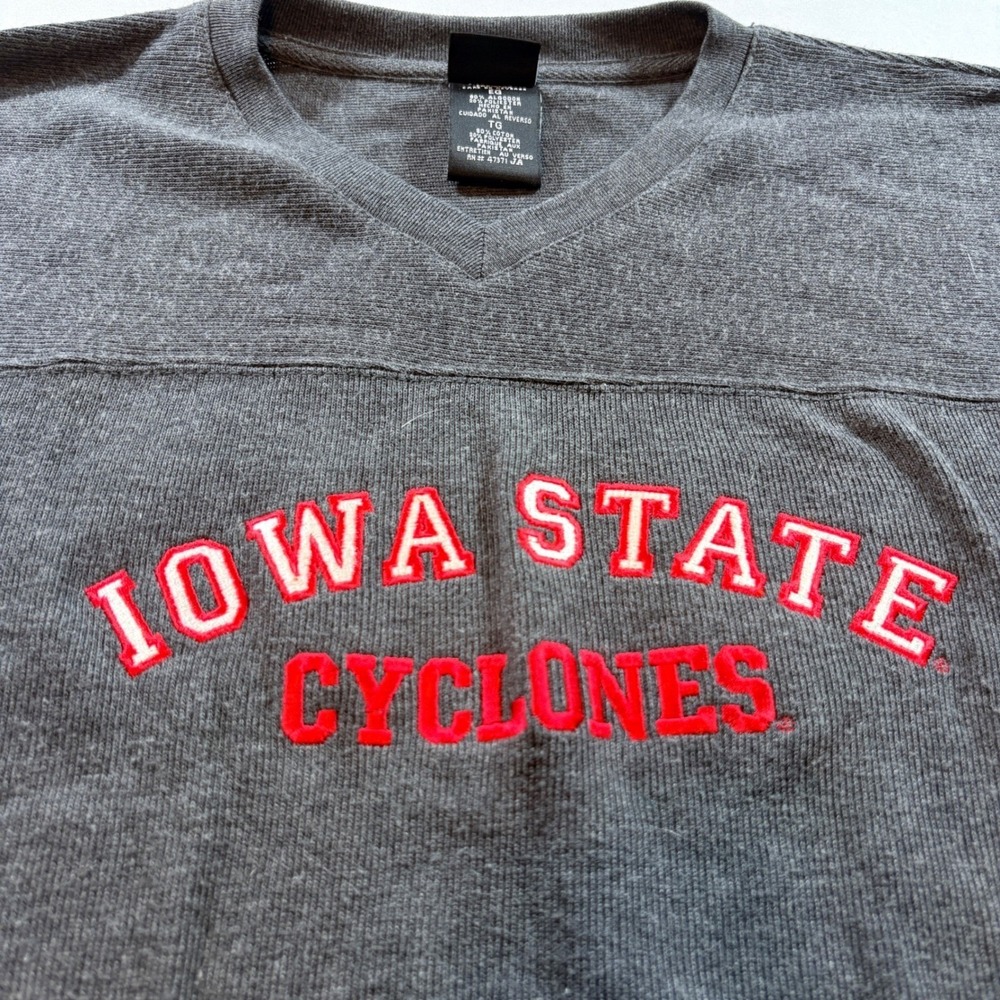Starter Iowa State Cyclones Shirt Mens XL Gray Long Sleeve NCAA Embroidered NEW